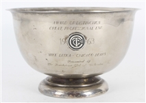 1963 Mike Ditka Chicago Bears Touchdown Club of Columbus Great Professional End Trophy Bowl (MEARS LOA)