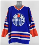 1990 Petr Klima Edmonton Oilers Signed Road Jersey (MEARS LOA/Beckett)