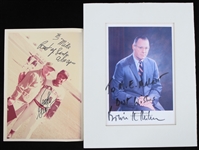 1969-1984 Pedro Garcia Milwaukee Brewers and Bowie Kuhn Commissioner of Baseball Autographed 5"x7" Color Photos (JSA) (Lot of 2)