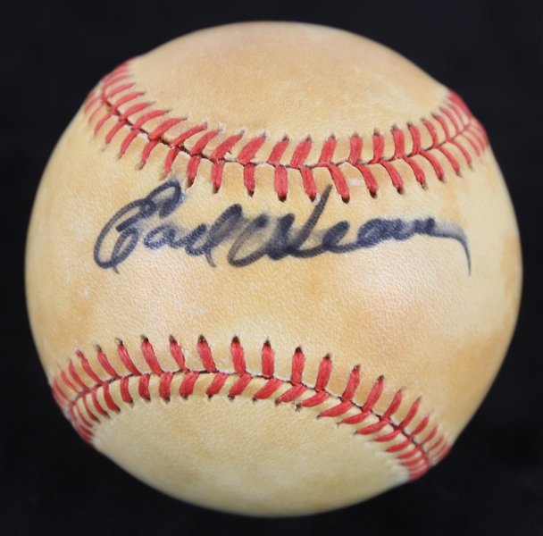 1985-89 Earl Weaver Baltimore Orioles Signed OAL Brown Baseball (JSA)