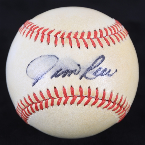 1985-89 Jim Rice Boston Red Sox Signed OAL Brown Baseball (JSA)