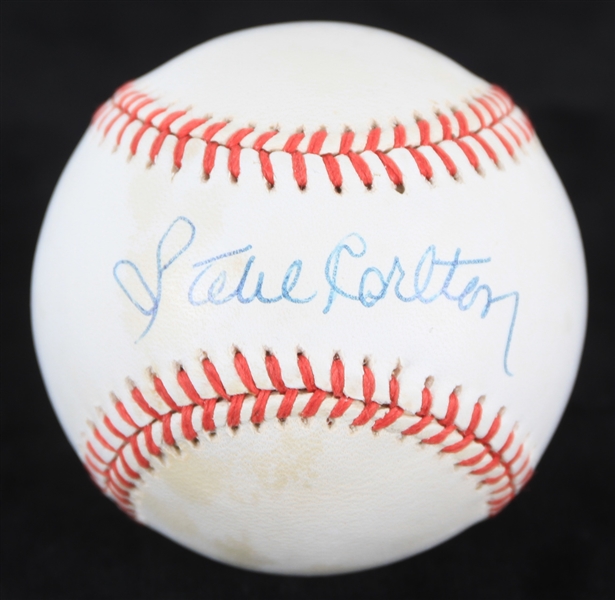 1991-93 Steve Carlton Philadelphia Phillies Signed ONL White Baseball (JSA)