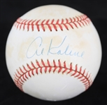 1993-94 Al Kaline Detroit Tigers Signed OAL Brown Baseball (JSA)