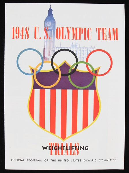 1948 US Olympic Team Weightlifting Trials Program