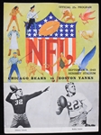 1948 Chicago Bears Boston Yanks Hershey Stadium Exhibition Game Program