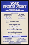 1987 York Sports Night 11" x 17" Broadside w/ Boomer Esiasion, Bill Buckner, Cal Ripken Sr., Bruce Arians & More 