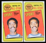 1970-71 Walt Frazier New York Knicks Topps #106 All Star Basketball Trading Cards - Lot of 2