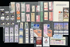 1980s-2000s Baseball & Football Tickets & Stubs Collection - Lot of 70+ w/ Phantom World Series, Cal Ripken Commemorative & More