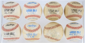 1951-1999 Spaulding and Rawlings Official Major League Baseballs (Lot of 8)