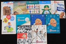 1954-64 Milwaukee Braves Yearbook Collection - Lot of 11