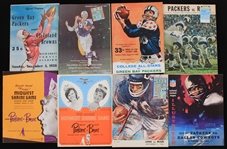 1956-68 Green Bay Packers Game Programs - Lot of 8