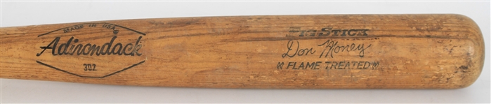 1973-79 Don Money Milwaukee Brewers Adirondack Professional Model Game Used Bat (MEARS LOA)