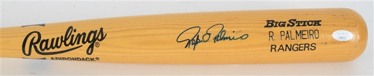 1992 Rafael Palmeiro Texas Rangers Signed Rawlings Adirondack Professional Model Bat (MEARS LOA) *JSA* 