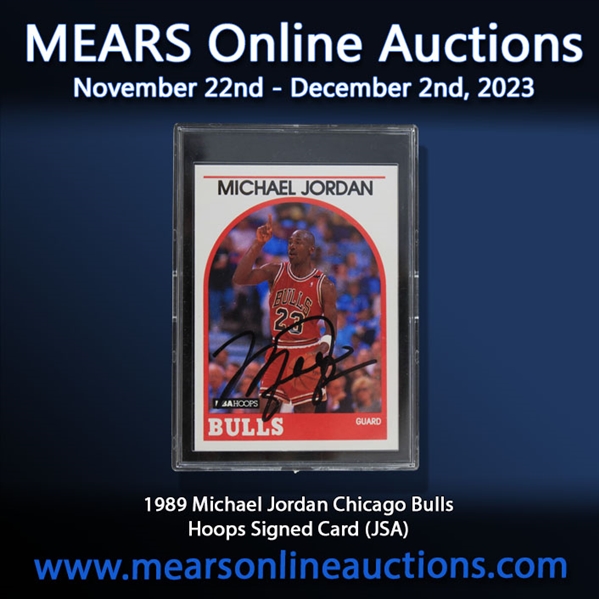 1989-90 Michael Jordan Chicago Bulls Autographed NBA Hoops Trading Card (JSA)