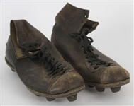 1940s Game Worn Leather Football Boots (MEARS LOA)