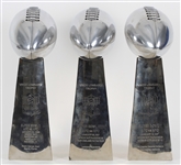 1967-97 Green Bay Packers Super Bowl I, II and XXXI Replica Vince Lombardi Trophies - Lot of 3