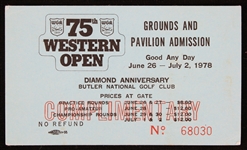 1975 Western Open Grounds and Pavilion Admission Pass