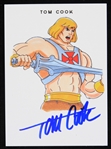 2019 Tom Cook He-Man Illustrator Signed Custom Trading Card (JSA)