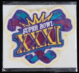1997 Super Bowl XXXI New England Patroits vs Green Bay Packers 3.5" Iron on Patch