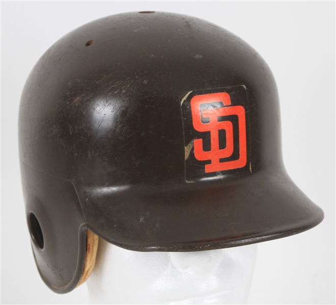 1988 San Diego Padres Game Worn Batting Helmet w/ Jimmy Jones Signed Trading Cards (MEARS LOA/JSA)