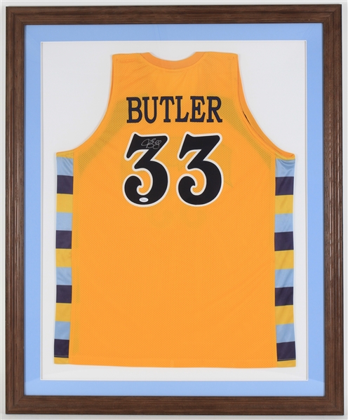 2015 Jimmy Butler Marquette Golden Eagles Signed 37" x 45" Framed Jersey *JSA*