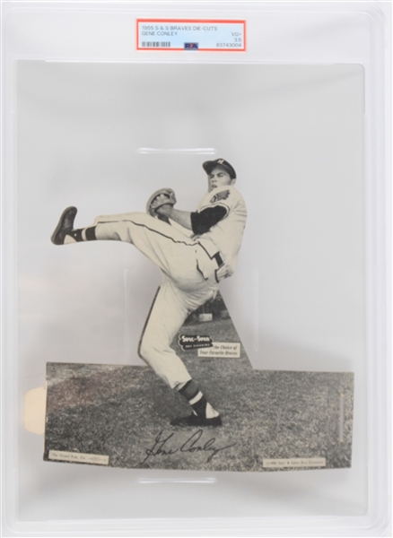 1955 Gene Conley Milwaukee Braves S&S Die-Cut (VG+ 3.5)