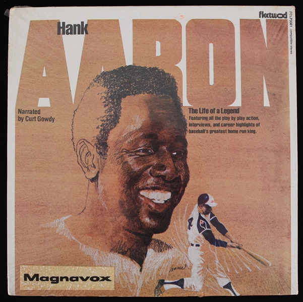 1974 Hank Aaron Atlanta Braves 715 The Life of a Legend Sealed Magnavox 12" Record Album 