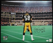 1990 Jack Lambert Pittsburgh Steelers HOF Signed 16x20 Photo *JSA* 