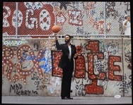 1987 Walt Frazier New York Knicks HOF Signed 16x20 Photo *JSA*