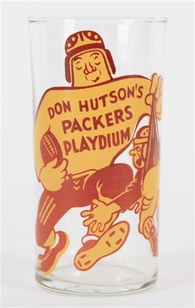 1950s Don Hutsons Packers Playdium 4.5" Bar Glass