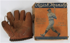 1930s Rogers Hornsby Chicago Cubs Wilson Champion Batsman Store Model Baseball Mitt w/ Original Box