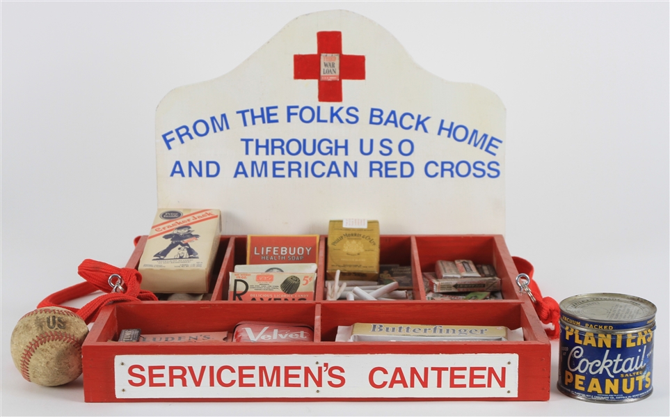 1942-45 World War II USO American Red Cross Servicemens Canteen Vendor Tray 