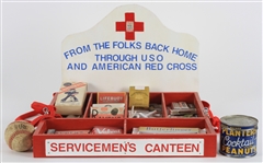 1942-45 World War II USO American Red Cross Servicemens Canteen Vendor Tray 