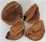 1960s-90s Player Endorsed Store Model Catcher & First Base Mitts - Lot of 4 w/ Mike Piazza, Joe Ferguson & Donn Clendenon