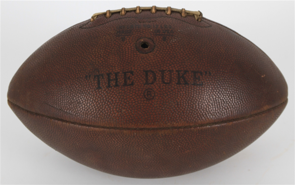1960s Wilson The Duke Game Used Football (MEARS LOA)