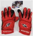 2009 David Ortiz Boston Red Sox Game Worn Easton Batting Gloves (MEARS LOA)