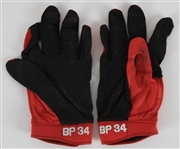 2009 David Ortiz Boston Red Sox Game Worn Easton Batting Gloves (MEARS LOA)