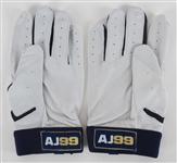 2021 Aaron Judge New York Yankees Player Issued Adidas Batting Gloves (MEARS LOA/Fanatics)