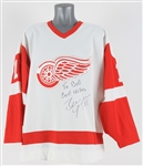 1990-91 Johan Gerpenlov Detroit Red Wings Signed Home Jersey (MEARS LOA/Beckett)