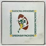 1960s Green Bay Packers 35" x 35" Portable Card Table w/ Folding Legs & Handle