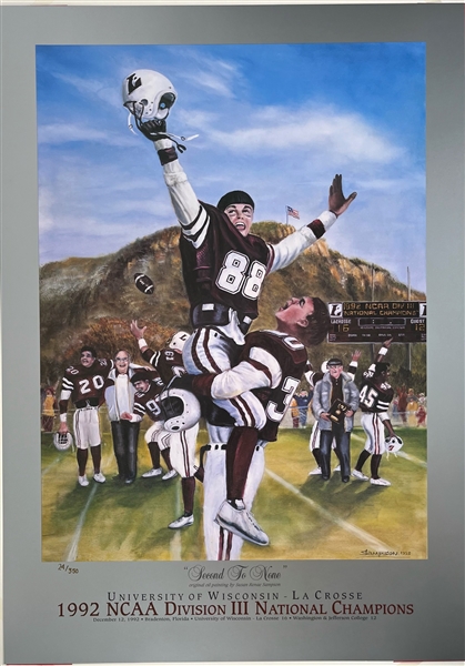 1992 UW LaCrosse NCAA Division III National Champions "Second to None" 18x26 Print 