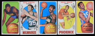 1969-1971 Neal Walk Phoenix Suns Don Smith Milwaukee Bucks and More Topps Trading Cards (Lot of 5)