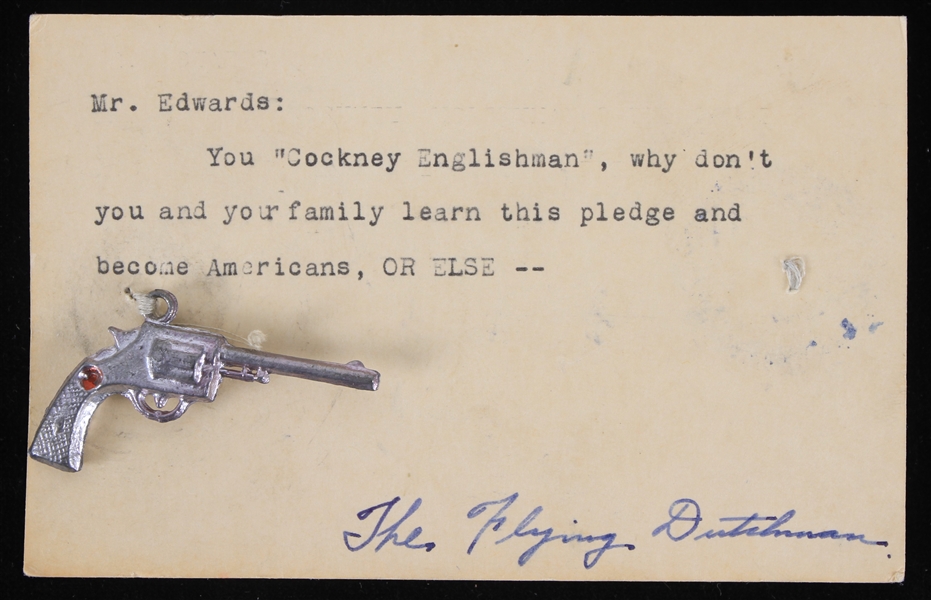 1940s Flying Dutchman Message with Revolver Charm