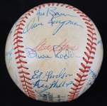 1978 Multi Signed ONL Feeney Baseball w/ 25 Signatures Including Steve Stone, Dave Kingman, Willie Mays Clubhouse & More (JSA) 