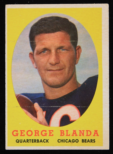 1958 George Blanda Chicago Bears Topps Trading Card #129