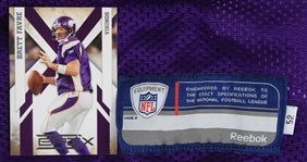 2010 Brett Favre Minnesota Vikings Retail Jersey + Trading Card