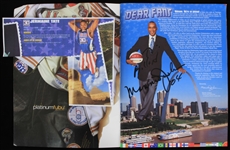 2004 Mannie Jackson Harlem Globetrotters Autographed Program and More (Lot of 2) (JSA)
