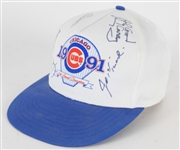 1991 Chicago Cubs Multi Signed 6th Annual Convention Cap w/ 5 Signatures Including Harry Caray with Holy Cow! Inscription, Don Zimmer, Joe Girardi & More (JSA)