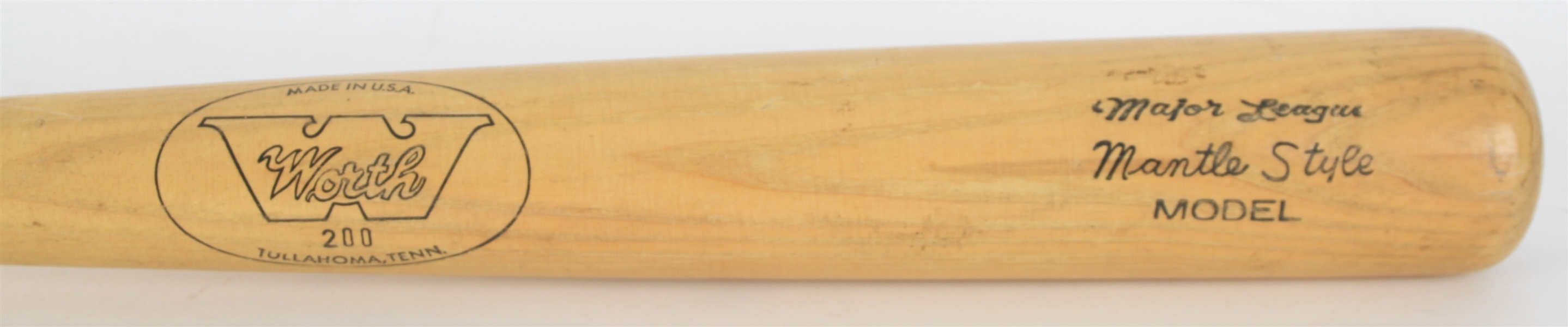 1960s Mickey Mantle New York Yankees Worth Store Model Bat 