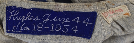 1954 Jim Hughes Brooklyn Dodgers Game Worn Road Jersey (MEARS LOA)